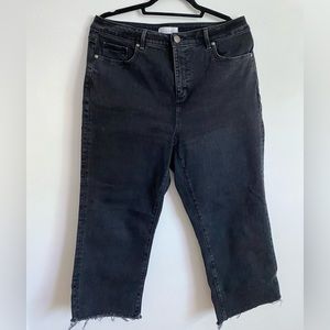 Loft Curvy High Waist Straight Leg Cropped Jeans